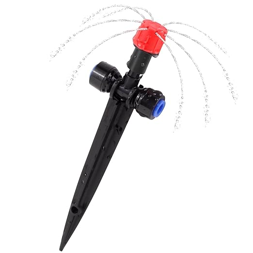 11PCS Adjustable Drip Irrigation Emitters(8-Hole) Kit-Quick Connect for 1/4" Tubing,Dual Adjustment System-Easy to Install Drippers for Precise Garden Watering of Vegetables,Shrubs&Flowers