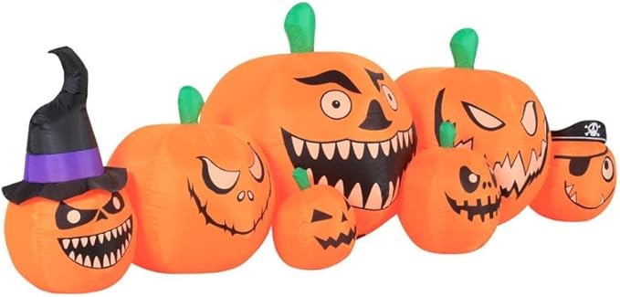 Novelty Lights Occasions Pumpkin Patch Halloween Inflatables, Pumpkin Yard Decoration, Outdoor Halloween Party Décor, 8.5 Feet