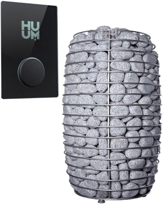GL4 Outdoor Sauna Kit, Garden Luxury-Series Outdoor DIY Sauna Kit, Thermo-Spruce, up to 4 Persons Bundles (Sauna Heater and Sauna Stones Included) (HIVE MINI 6 WiFi - Glass)