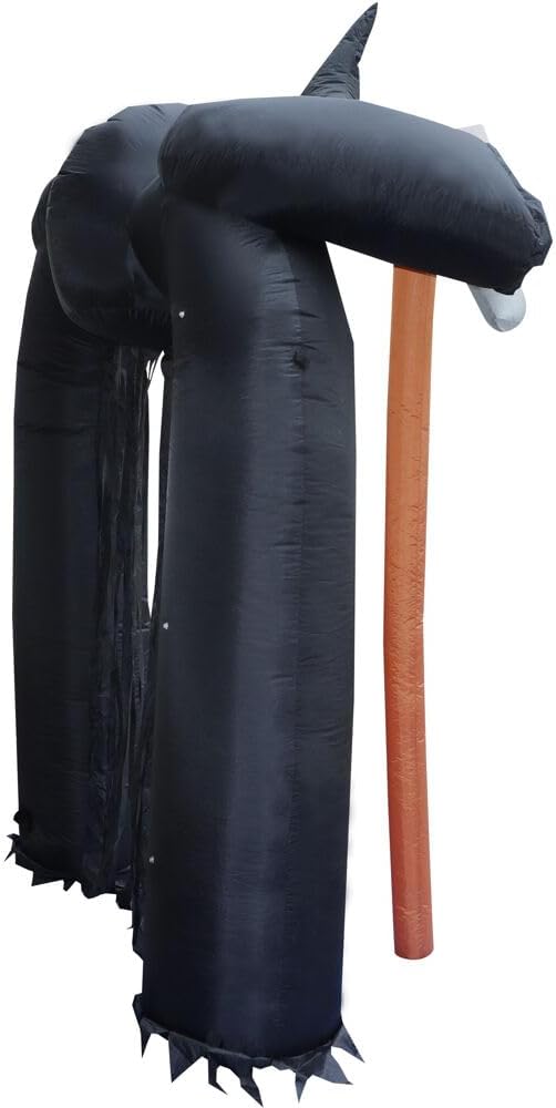 Haunted Hill Farm 10-Ft Tall Grim Reaper Arch Blow Up Inflatable Yard Decor with Lights and Music, Outdoor Halloween Inflatable Decorations for Lawn and Yard, Giant Spooky Outdoor Inflatables
