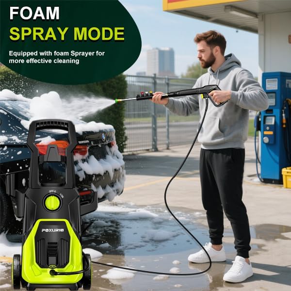Electric Pressure Washer, 4000PSI 2.8GPM Power Washer, 3-in-1 Self-Priming High Pressure Washer, for Cars, Patio, Deck