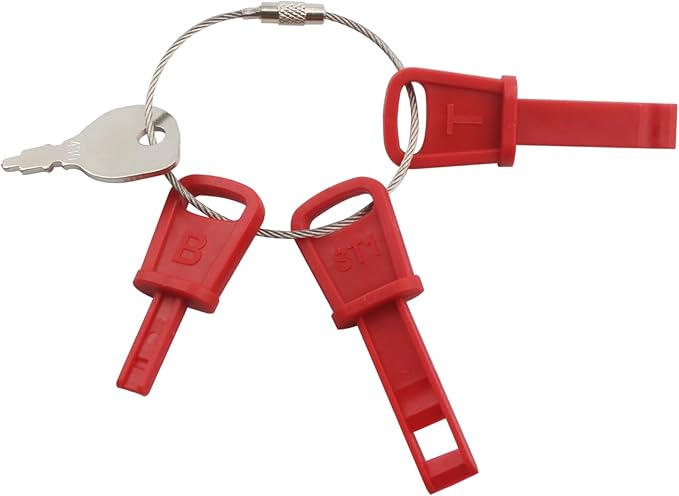 Universal Snow Blower Key Set 490-241-0008 Fits for PowerMore Troy-Bilt Briggs & Stratton MTD Craftsman Tecumseh Snow King Blower and Lawn Mower Engines (4 Keys)