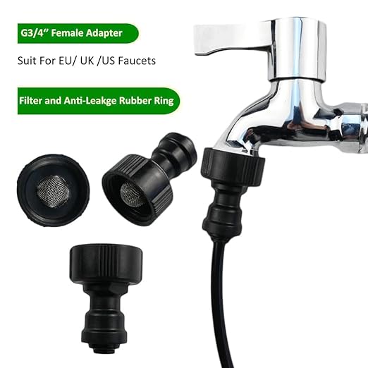 360° Adjustable Drip Irrigation System 65.6FT Garden Watering System with 20 Nozzles, Garden Irrigation System, Greenhouse Accessories, Atomizing System for Yard, Lawn, Plants, 5/16 in Hose