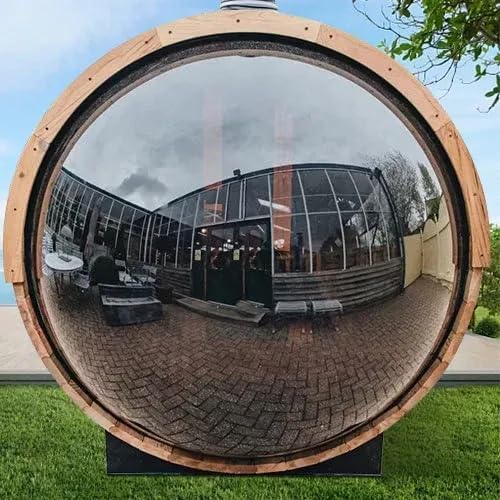 Smartmak Customized Outdoor Wood Barrel Steam Sauna, 2-10 Person Home Traditional Canadian Wooden Spa Room, with DIY Heating Stove, Rocks, Water Bucket, Spoon, Light, for Backyard, Garden, 195 ℉