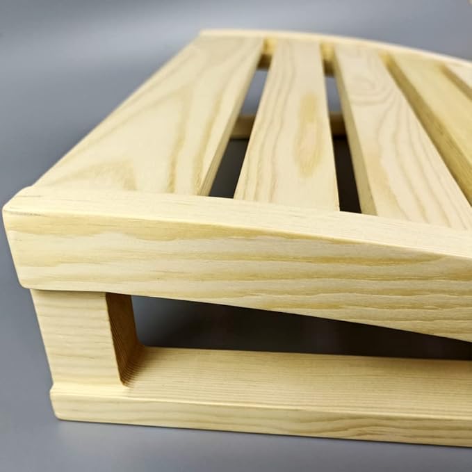 HJJKKH Wooden Sauna Headrest,Sauna Backrest Pillow,Natural Wood Pine Neck Pillow Head Support for Sauna Room Sauna Supplies Accessories (Wood-Style-1)