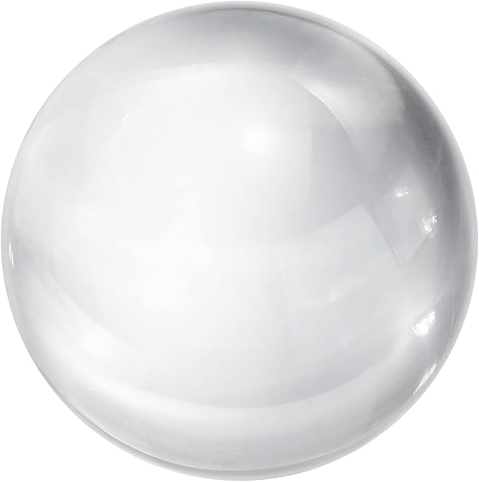 uxcell 40mm/1.6" Crystal Sphere Ball Glass Solid Decorative Sphere Crystal Ball Prop Ornament for Feng Shui Divination Fortune Telling Tabletop Fountain Decoration, Clear