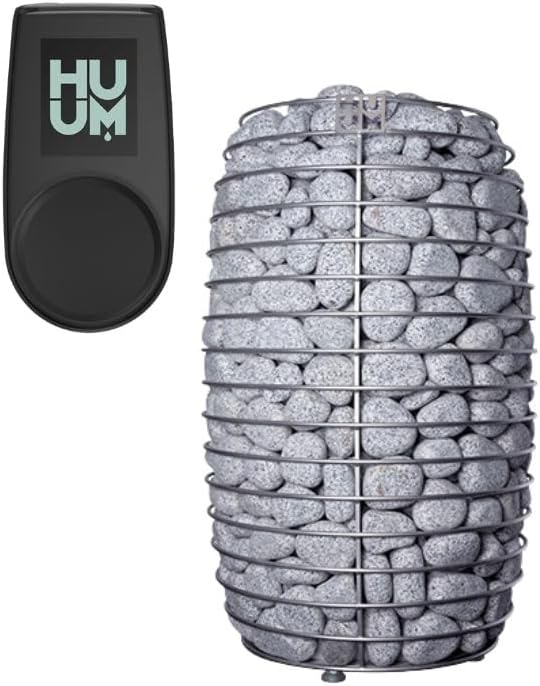 GL4 Outdoor Sauna Kit, Garden Luxury-Series Outdoor DIY Sauna Kit, Thermo-Spruce, up to 4 Persons Bundles (Sauna Heater and Sauna Stones Included) (HIVE MINI 6 WiFi - Black)