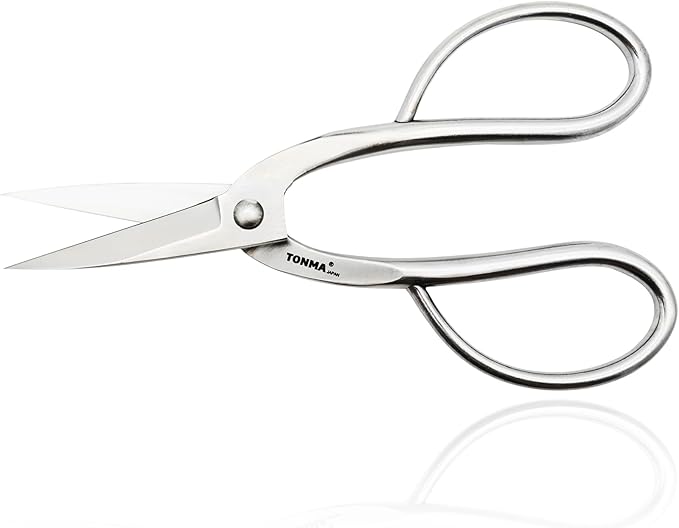 Ashinaga Bonsai Scissors [Made in Japan] 8 inch Soild Stainless Steel Hasami Pruning Shears Ultra Sharp & Rust-proof, Japanese Bonsai Garden Tools