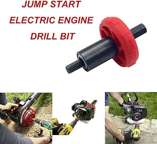 Engine Starter Electric Engine Drill Bit Adapter Compatible with Electric Start Capable Handheld Power Equipment Including String Trimmers Leaf Blowers cultivators etc