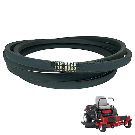 119-8820 1/2" W X 141.5" L Deck Belt for Toro TimeCutter SS5000 MX5000 5000 MX5060 75750 Exmark Quest Toro Zero Turn Mowers with 50 Inch Decks 119-8820-SL Deck Belt 114-0453 GX21833 GX20571