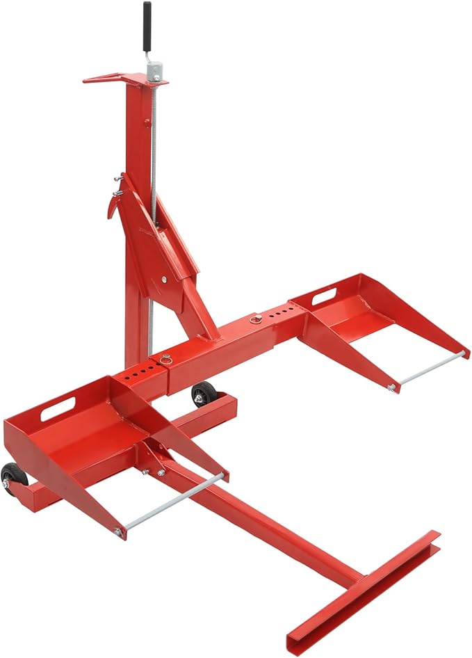 Riding Lawn Mower Lift, 750lbs Load-Bearing Capacity Lawnmower Lift 0"-24.4" Lift Height for Lawn Tractors, ZTR Riding Mowers, ATVs, and Motorcycles