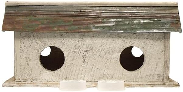 Nature Creations Barn Condo Bird House, White