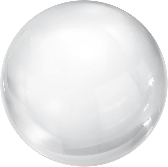 uxcell 50mm/2" Crystal Sphere Ball Glass Solid Decorative Sphere Crystal Ball Prop Ornament for Feng Shui Divination Fortune Telling Tabletop Fountain Decoration, Clear