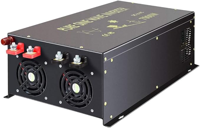 WZRELB Pure Sine Wave 7000W (14000W Surge) 12V Power Inverter DC to AC Power - Solar, RV (RBP-700012)