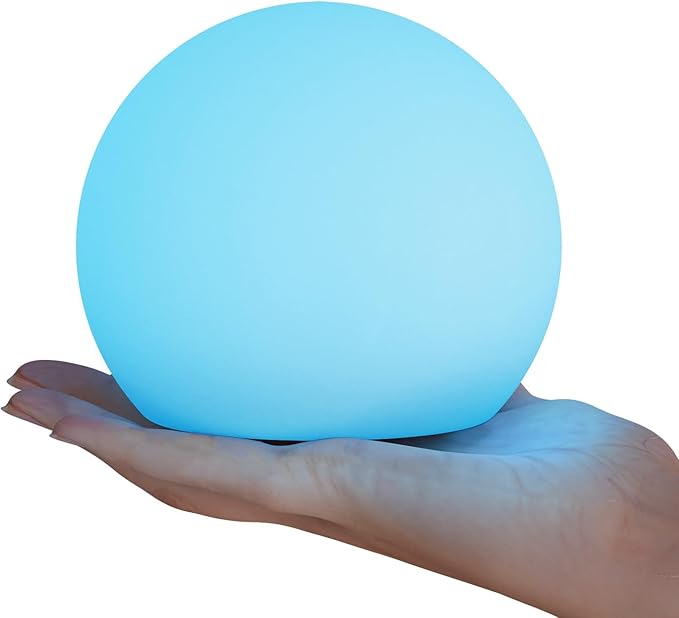 FUYO Floating Pool Lights, IP66 Water-Resistant LED Ball Mood Lamp with APP & Remote, Color-Changing Smart Night Light for Pool, Garden, Patio, Party, Indoor/Outdoor Decor (6-inch)