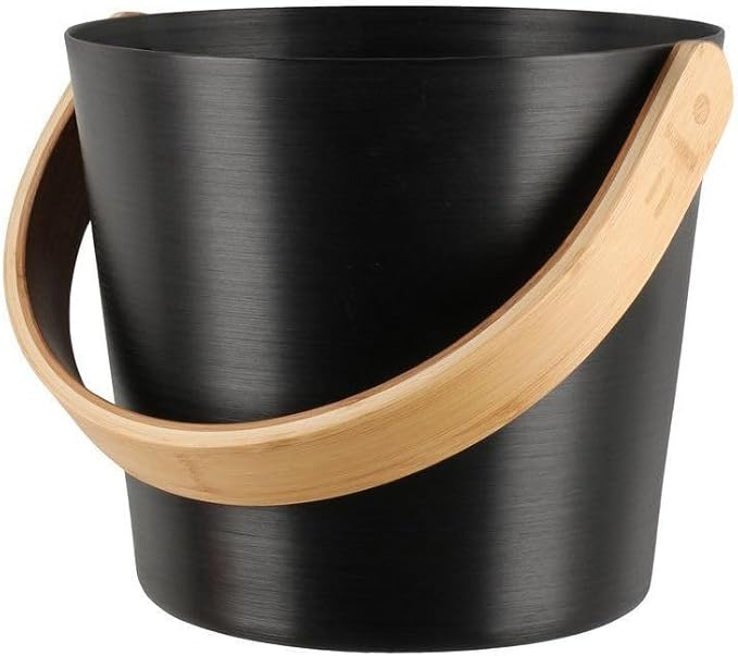 Northern Lights Group Rento Sauna Bucket Aluminum, Black - Finnish Sauna Accessories