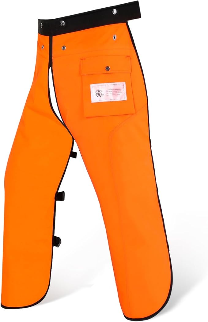 Chainsaw Chaps Apron Wrap 8-layer for Men/Women Loggers Forest Workers Protective Chain Saw Pants Adjustable