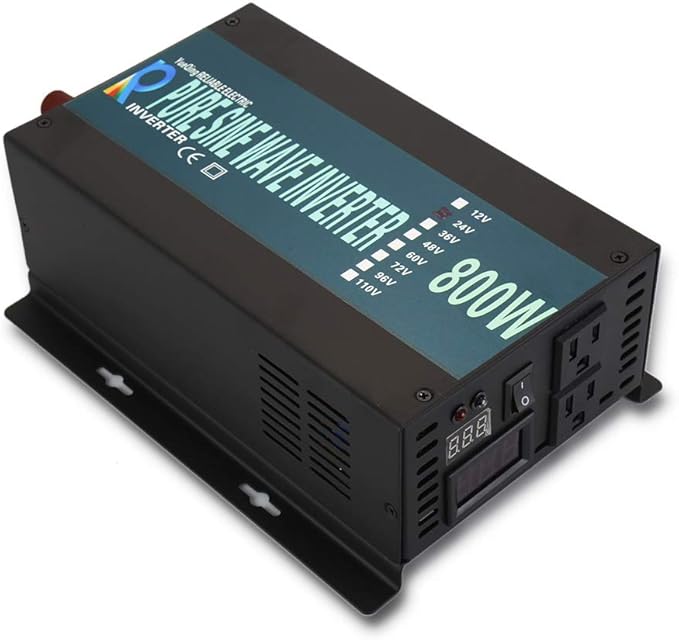 WZRELB 800W 12V 120V Pure Sine Wave Power Inverter DC to AC System Car Inverter