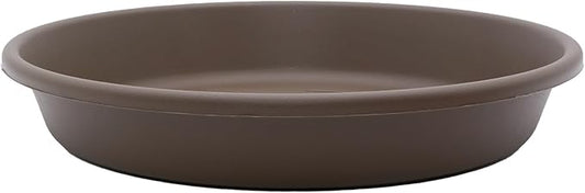 The HC Companies SLI08000E21C024LRTKC Classic Round Plastic Saucer, 8", Chocolate
