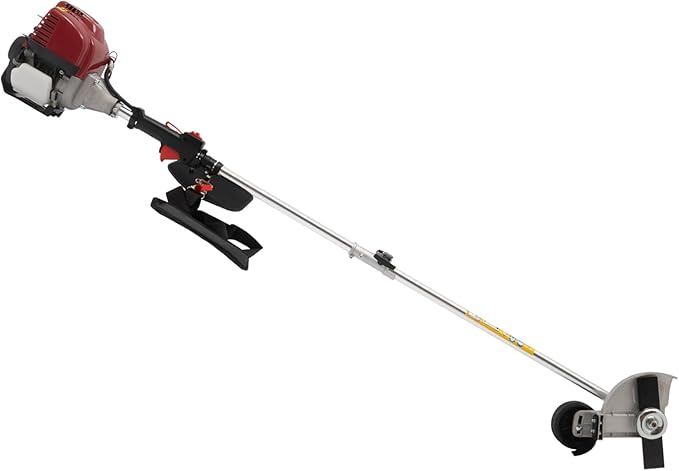 Gas Weed Eater, 35.88CC 4-Stroke Gas Power String Trimmer Lawn Trimmer Grass Cutter Weed Edger with 2 Blade Heads, Portable Weed Wacker Grass Cutter with Large Fuel Tank for Lawn Mowing