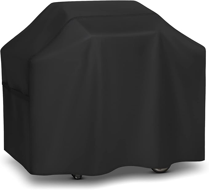 Arcedo 55 Inch Grill Cover for Outdoor Grill, Waterproof Fade Resistant BBQ Grill Cover, Weather Resistant Gas Grill Cover, Fits Weber, Charbroil, Nexgrill and More Grills, Black