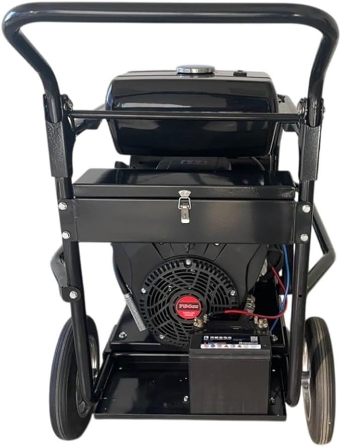 Canpump 2-in-1 Pressure Washer & Sewer Jetter 5200 PSI 6.6 GPM – 24 HP Loncin Engine, Belt-Drive Triplex Pump – 200 ft Hose w/Reel, Foot Valve, Spray Gun, Power Washing Hose, Nozzles