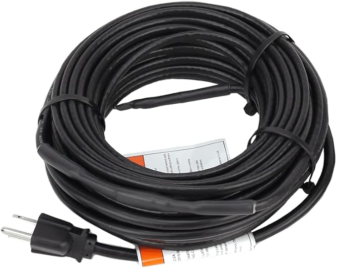 WarmlyYours Roof Snow De-Icing Heat Cable 160 ft., 5 Watts/ft. Heat Tape for Roof and Gutters, Ice Dam and Snow Damage Prevention System with Clips and Spacers (Ice Shield)