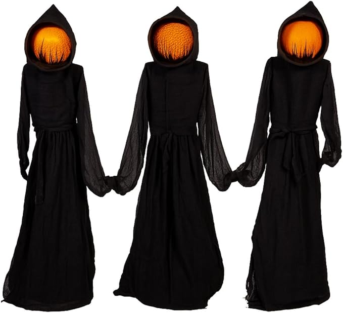 Evergreen Halloween Stakes, Outdoor Safe Spooky Garden Statues, Halloween Yard Decoration for Home Grass Lawn or Patio (Reaper, Set of 3)