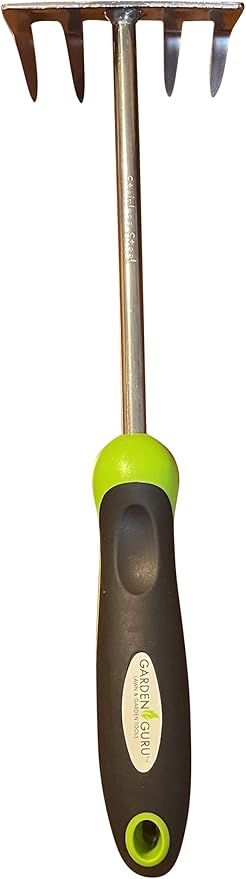 Garden GURU Stainless Steel Hand Rake Cultivator Tiller Tool - Stainless Steel for Ultimate Strength - Rust Resistant - Ergonomic Handle - Great for Gardening Cultivating Loosening - 1 Case (50 Pcs)