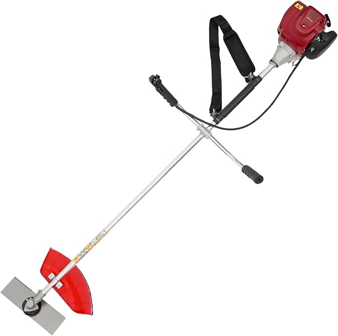 38.3CC Weed Wacker Gas Powered, 4-Cycle Brush Cutter and Gas String Trimmer with 5.24ft Long Rod, 1.3-1.4HP Lawn Edger Grass Trimmer Tools Included Auxiliary Handle & Shoulder Strap for Lawn Care