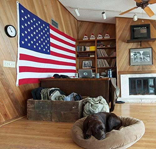 American Flag - Heavy-Duty US Flag - Embroidered Stars - Nylon USA Flag Built for Outdoors - Sewn Stripes - UV Protection - Brass Grommets (6x10 ft)