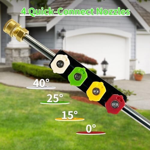 Pressure Washer -4800PSI Power Washer with Foam Cannon, High Pressure Cleaning Machine with 4 Connect Nozzles for Cars/Patio/Driveways/Home Cleaning