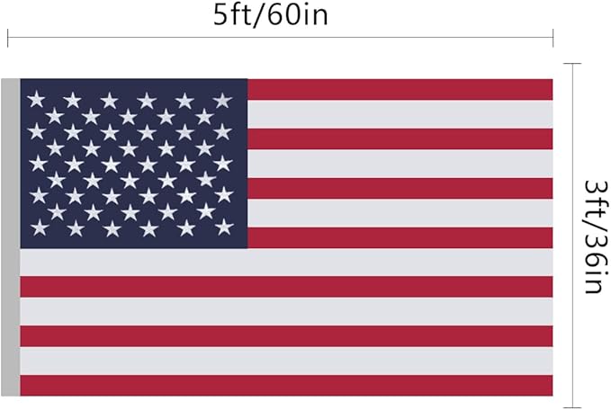 American Flag 3x5 Ft, Outdoor Premium US Flags, Heavy Duty Durable, 420D Polyester, Embroidered Stars, Brass Grommets
