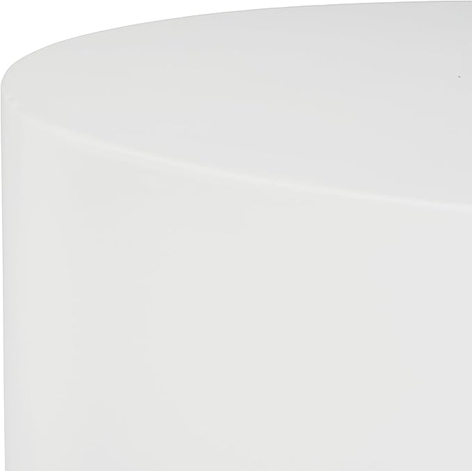 Propane Tank Cover Table for Fire Pits, 20 LB MGO Propane Tank Holder with Side Handles, Round Outdoor Tank Storage Side Table for Patio, Gas Griddle, White