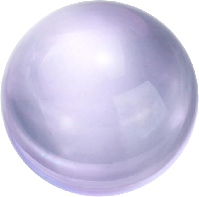 uxcell 30mm/1.2" Crystal Sphere Ball Glass Solid Decorative Sphere Crystal Ball Prop Ornament for Feng Shui Divination Fortune Telling Tabletop Fountain Decoration, Purple
