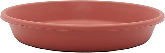 The HC Companies 17.5 Inch Round Plastic Classic Plant Saucer - Indoor Outdoor Plant Trays for Pots - 17.5"x17.5"x3" Clay