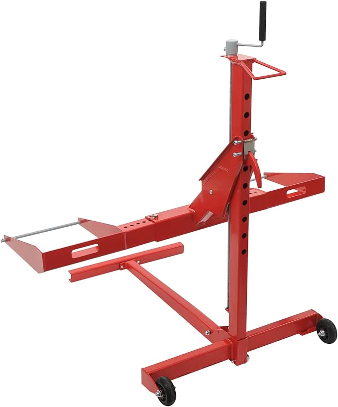 Riding Lawn Mower Lift, 750lbs Load-Bearing Capacity Lawnmower Lift 0"-24.4" Lift Height for Lawn Tractors, ZTR Riding Mowers, ATVs, and Motorcycles