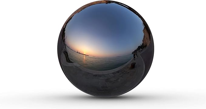 Lulu Decor, Titanium Stainless Steel Gazing Mirror Ball Size 16, Smooth Reflective Shiny Garden Decoration Globe