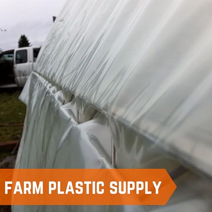 Farm Plastic Supply - Spring Wire & Lock Channel - (5 Pack) - Steel 6.5 ft Spring Lock Track & U-Channel Bundle for Greenhouse Plastic Polyethylene Film or Shade Cloth