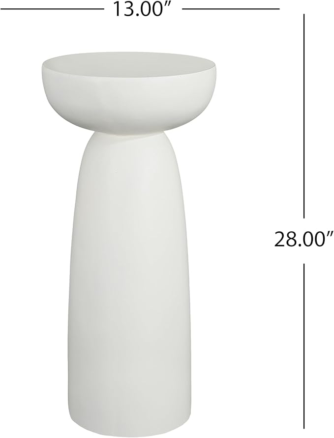 Decorative Roman Column Pedestal Column Plant Stand, Vintage European Style Classical Garden Pillar, Indoor Outdoor Decor, Pedestal Columns Plants Standing for Entryway Garden Yard Home (White/28''H)