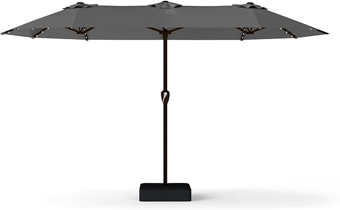 13FT Double Sided Patio Umbrella with LED Lighted