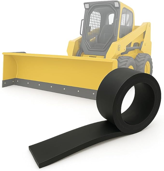 SIMOND STORE - Rubber Snow Plow Cutting Edge – Heavy Duty 72" x 4" x 0.75" Snow Plow Deflector Smooth & Surface-Safe Snow Clearing - Fit for ATV Tractors, Skid Steers & UTVs Snow Pusher Cutting Edge