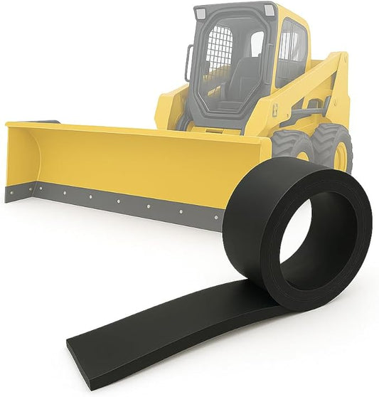 SIMOND STORE - Rubber Snow Plow Cutting Edge – Heavy Duty 72" x 4" x 0.75" Snow Plow Deflector Smooth & Surface-Safe Snow Clearing - Fit for ATV Tractors, Skid Steers & UTVs Snow Pusher Cutting Edge