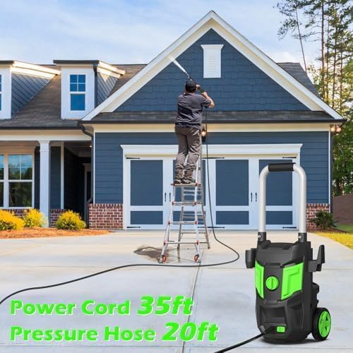 Pressure Washer -4800PSI Power Washer with Foam Cannon, High Pressure Cleaning Machine with 4 Connect Nozzles for Cars/Patio/Driveways/Home Cleaning