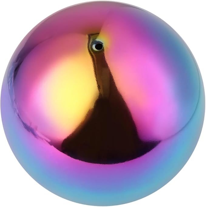 BESPORTBLE 4.68 Inch Stainless Steel Gazing Ball Hollow Mirror Polished Decorative Sphere for Home Garden Patio Lawn Indoor Outdoor