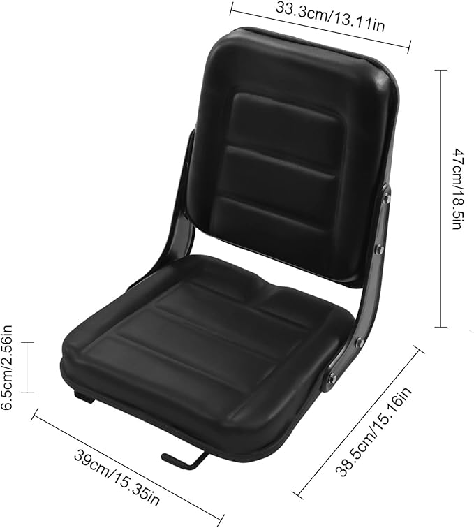 Universal Forklift Seat Lawn Mower Seat, Garden Tractor Seat, PVC Tractor Seat Tractor Suspension Seat,Replacement Forklift Seat for Excavator Backhoe Dozer Telehandler Seat