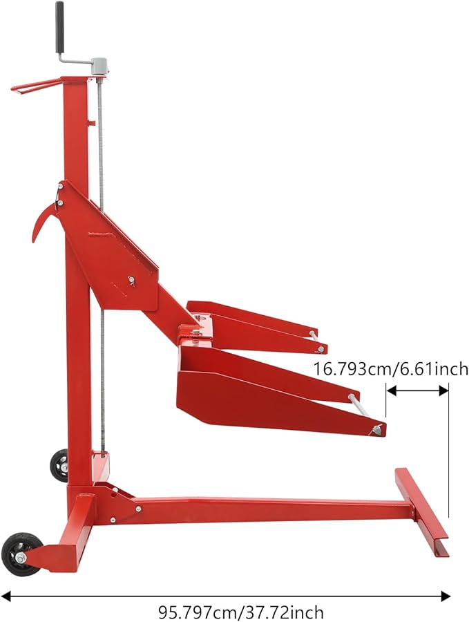 Riding Lawn Mower Lift, 750lbs Load-Bearing Capacity Lawnmower Lift 0"-24.4" Lift Height for Lawn Tractors, ZTR Riding Mowers, ATVs, and Motorcycles