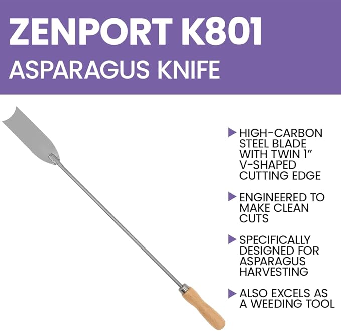 Zenport K801-6PK Asparagus Knife Weeding Tool44; Box of 6