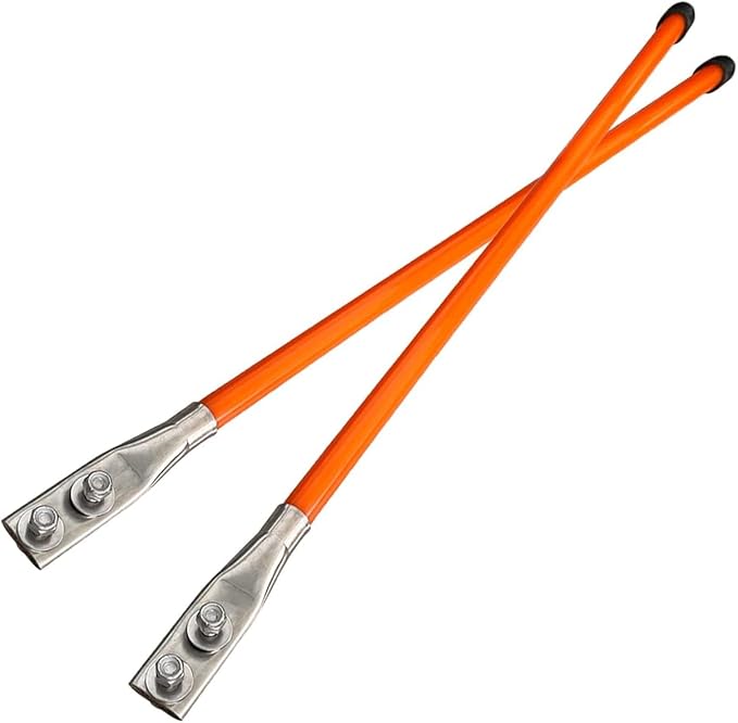 28'' Orange Snow Plow Blade Marker Guide Kit Solid All Steel Wire High Visibility with Stainless Steel Joint for Most Snow Plow Not Easy to Break and Rust Low Temperature Resistance