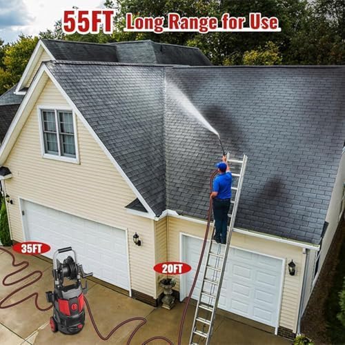 Pressure Washer, 5000PSI Max Power Washer with 500ML Foam Cannon, High Pressure Cleaning Machine with 4 Connect Nozzles for Cars Patio Driveways Home Cleaning